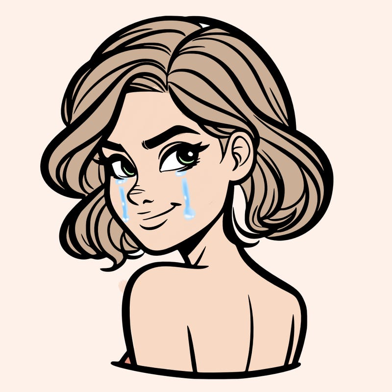 portrait of a woman looking over her shoulder smirking