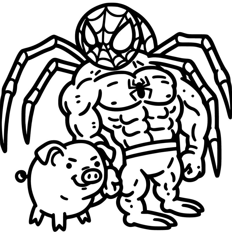 spider pig pig of spider chicken fighter