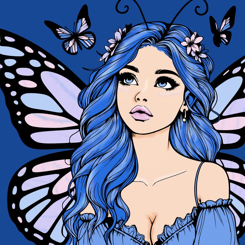 butterfly fairy realistic girl