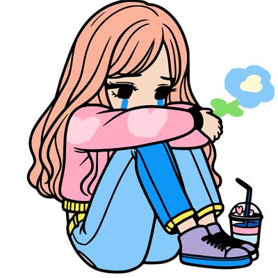 a girl  after a breakup