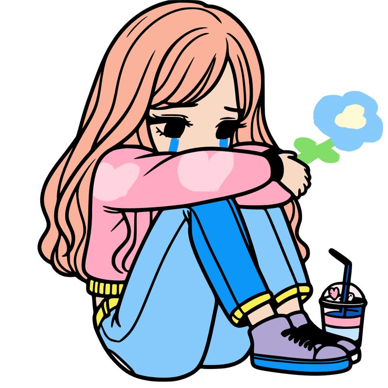 a girl  after a breakup