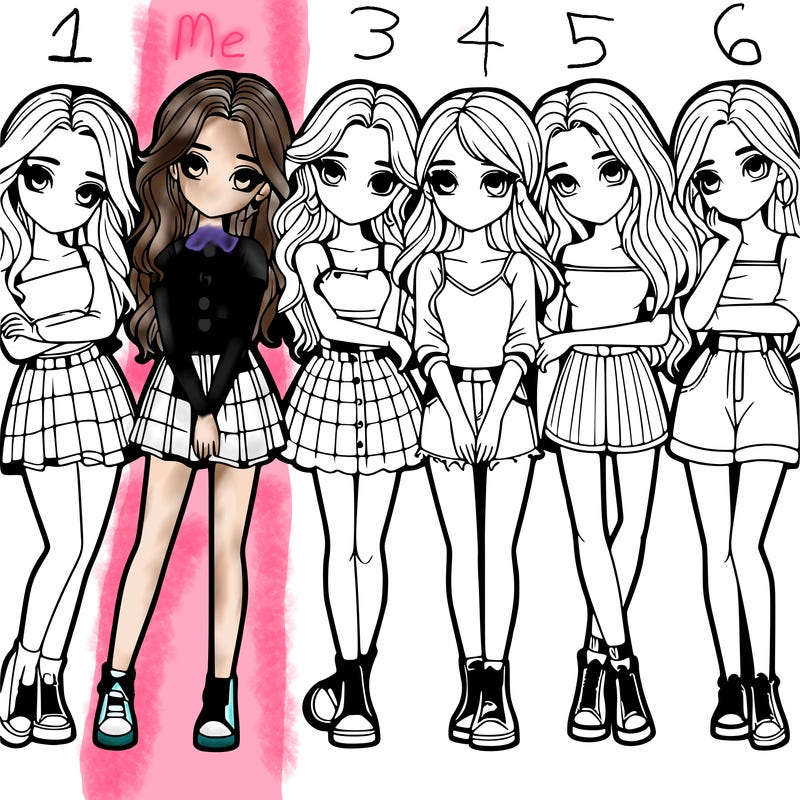 a group of girls realistic