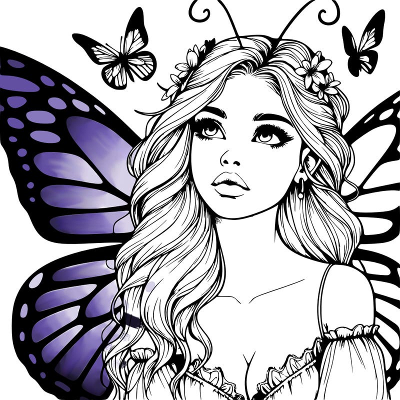 butterfly fairy realistic girl