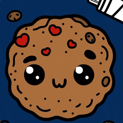 cute cookie with face