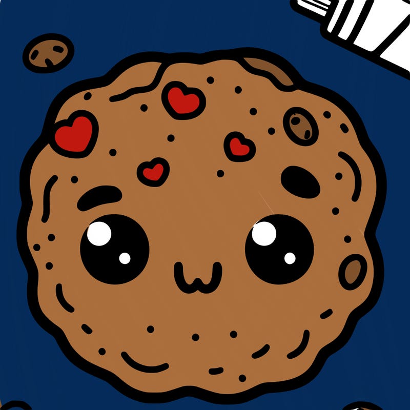 cute cookie with face