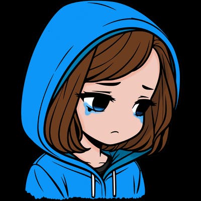 sad girl realistic hoddie realistic face
