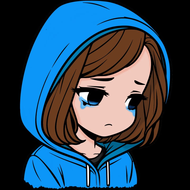 sad girl realistic hoddie realistic face