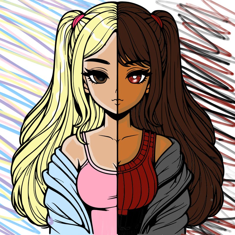 realistic girl split