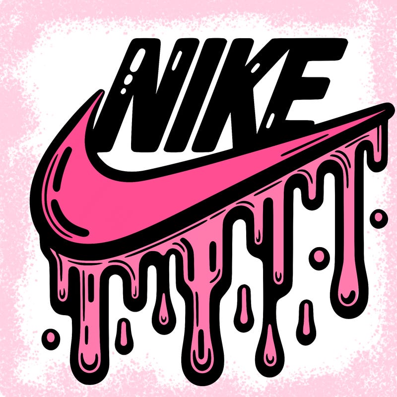dripping nike logo