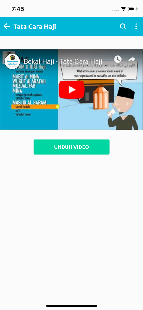 Bekal Haji & Umroh - Bekal Hajiアプリのハッジ儀式のビデオチュートリアルアニメーションのスクリーンショット