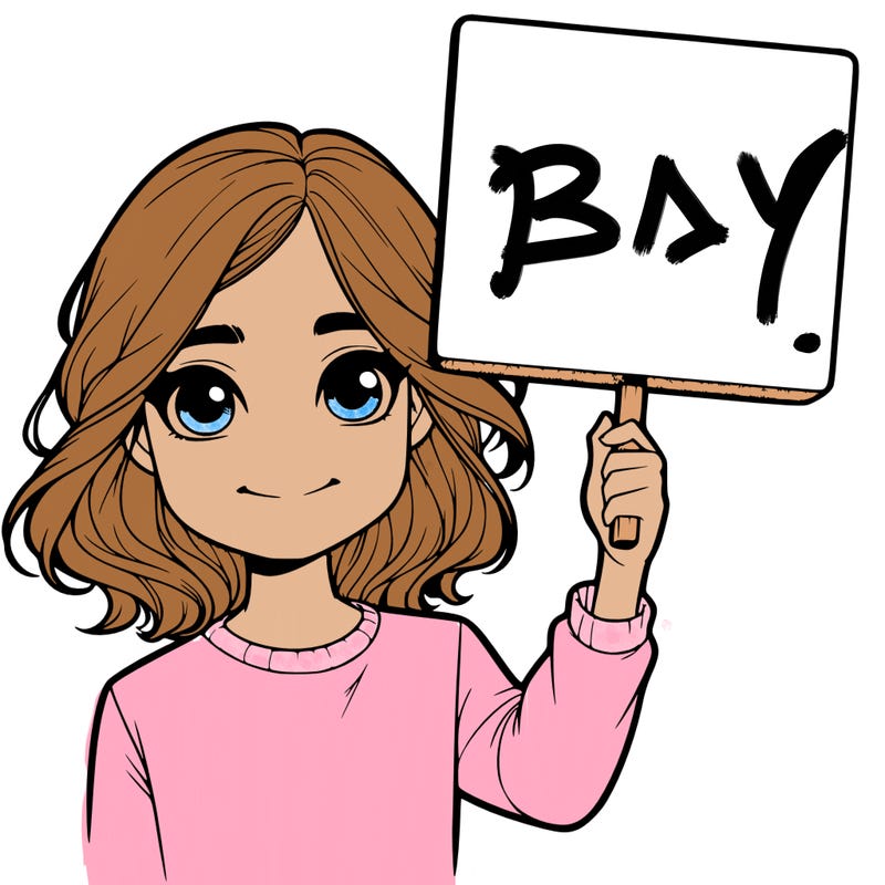 realistic girl holding up a sign