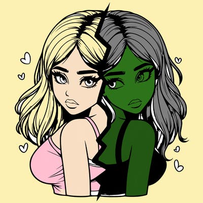 realistic girl split