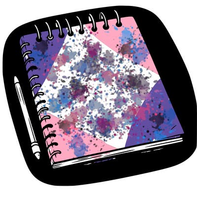 a blank sketch pad