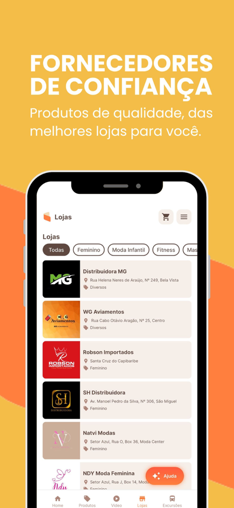 Venda Mais | Atacado - Lista de proveedores mayoristas de moda de confianza en la aplicación móvil Venda Mais