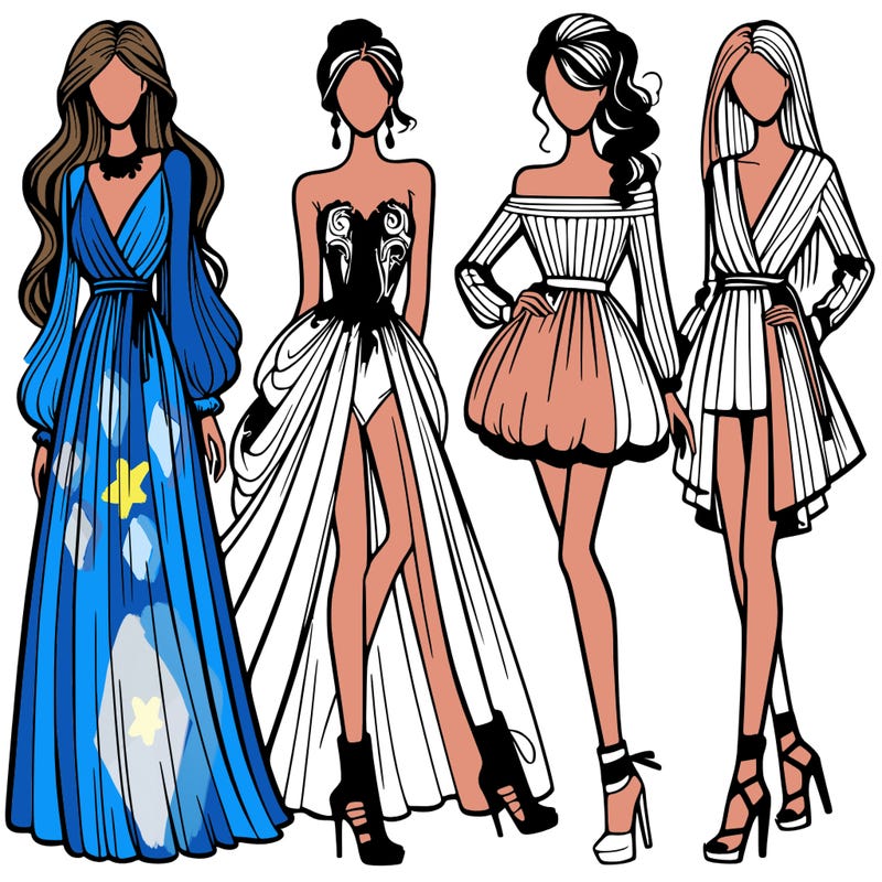 fashion models dresses