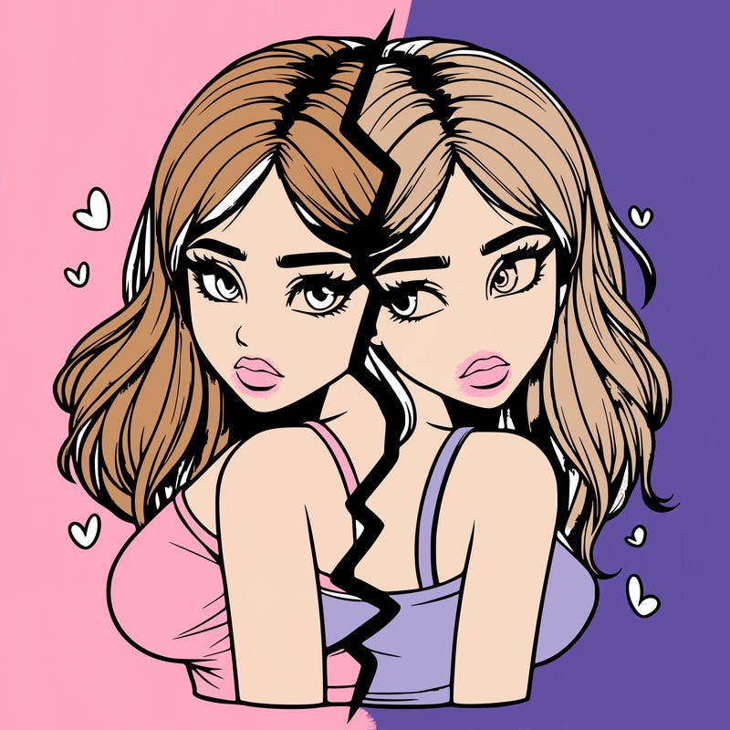 realistic girl split