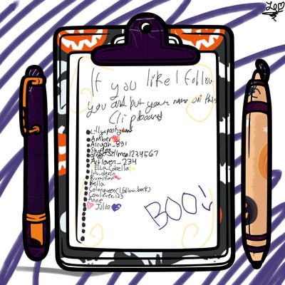 blank clip board with pen