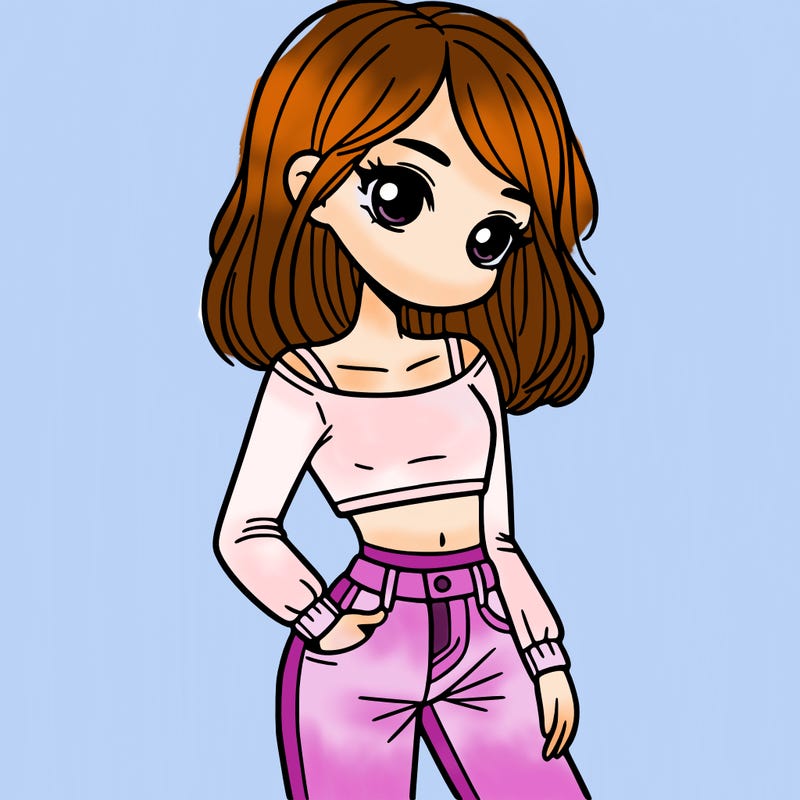 girl teenager with a crop top and flare jeans