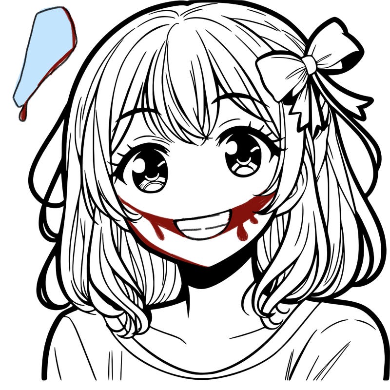 manga girl smiling