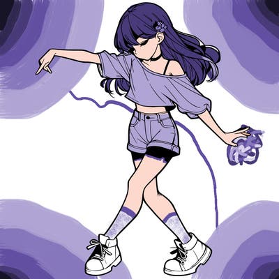 realistic girl danceing