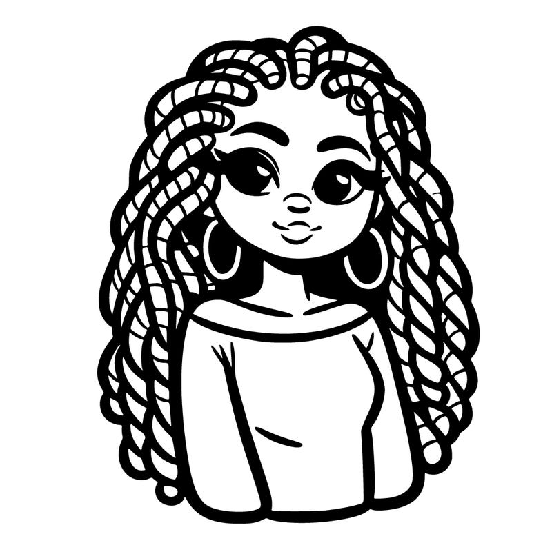 black girl with locs