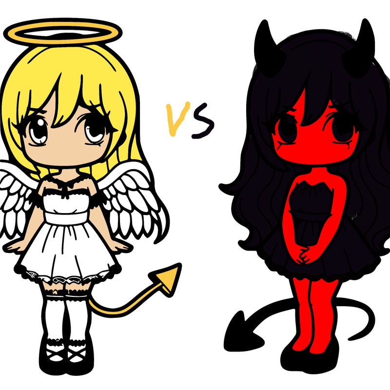 angel and devil girl