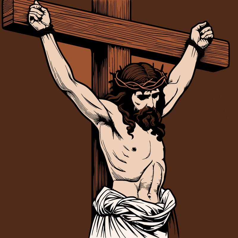 jesus realistic on the cross