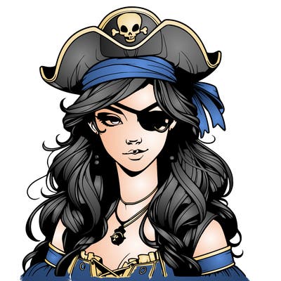 realistic pirate that’s a girl