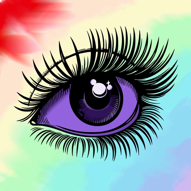 realistic eye long eylashes