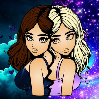 realistic girl split