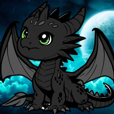 fierce baby night dragon