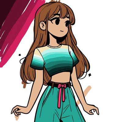 girl in a cute crop top