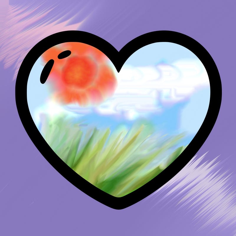 a blank heart