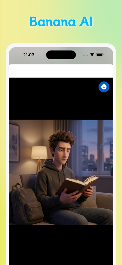 Z-Image - AI Image Editor - AI generated 3D character illustration of a man reading a book inside the Z-Image app interface