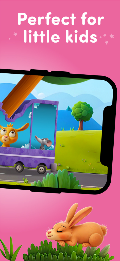 Rescue: Toddler games for kids - Toddler game screenshot showing animals in a bus that needs rescue