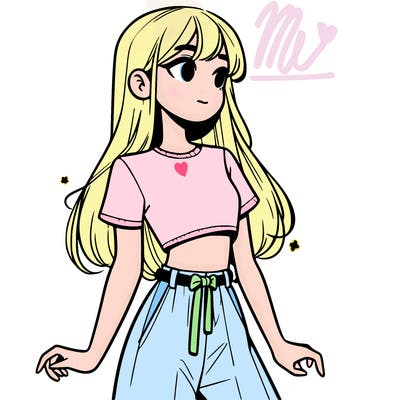 girl in a cute crop top