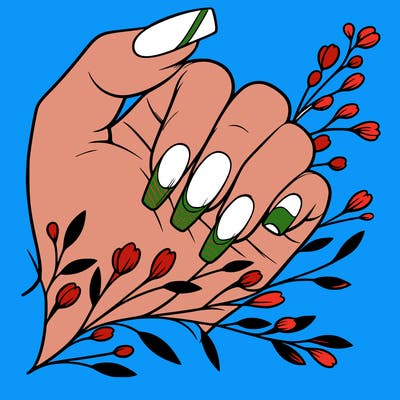 nails with french tip