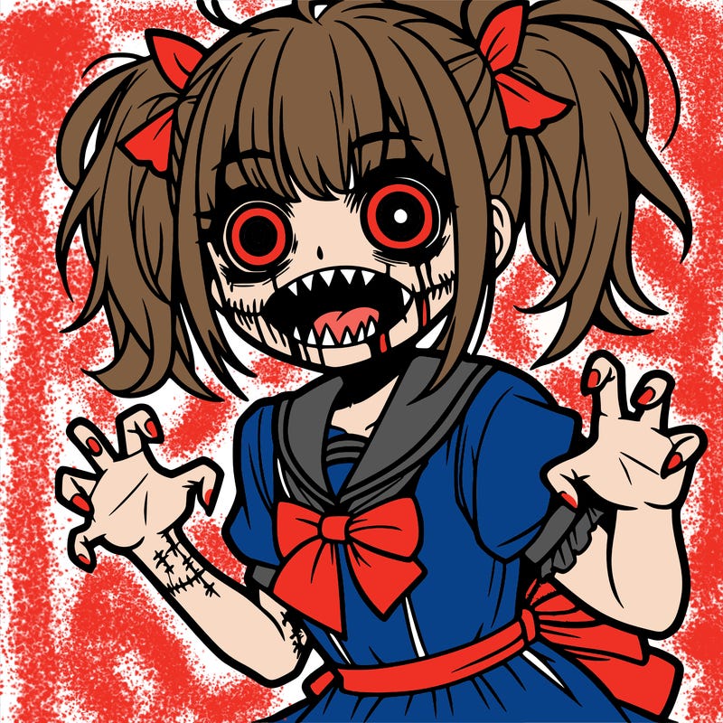 scary anime girl