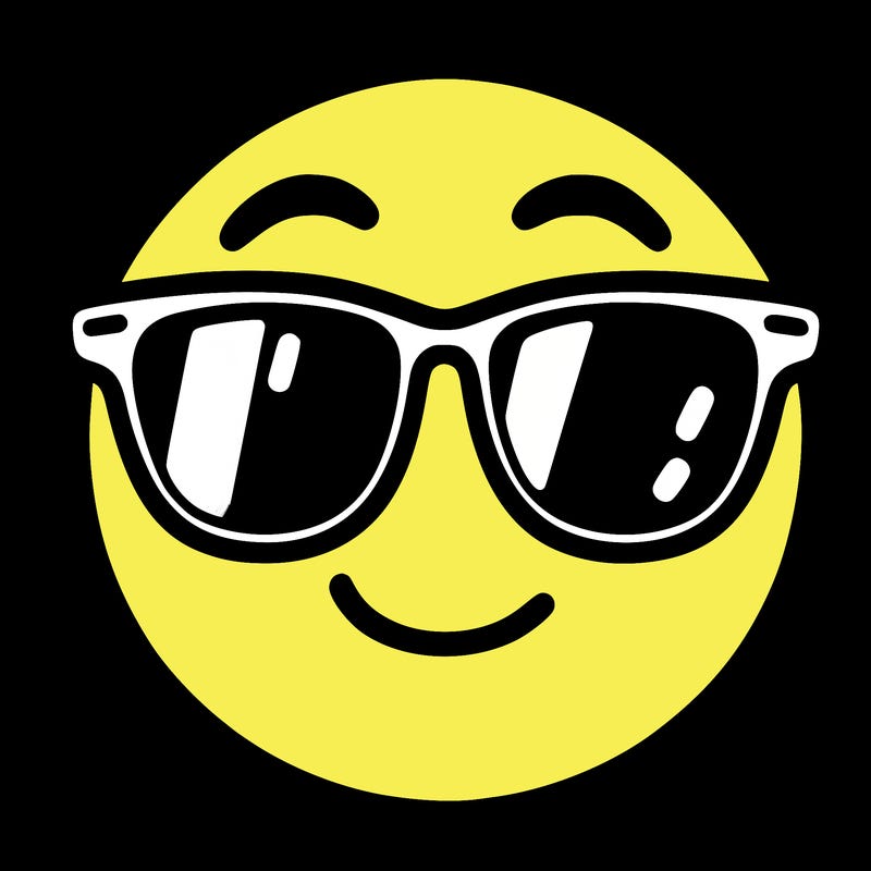 emoji with sunglasses
