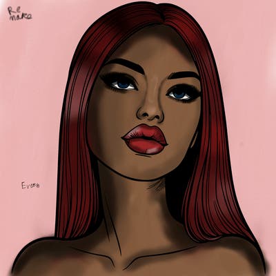 realistic woman with full lips