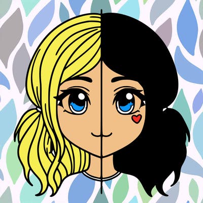 split girl just the face