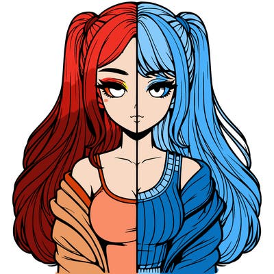 realistic girl split