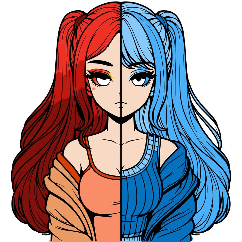 realistic girl split