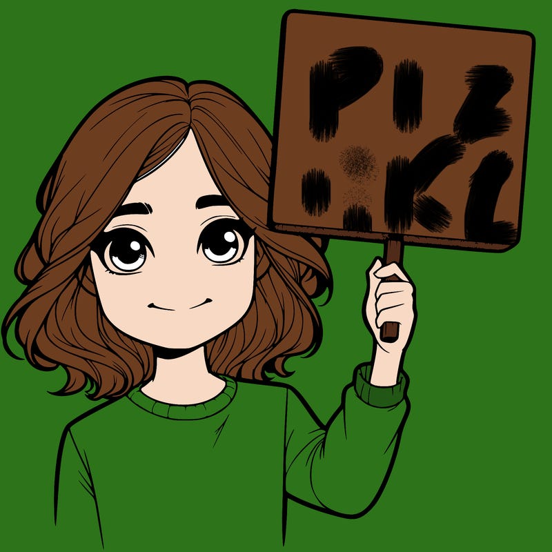 realistic girl holding up a sign