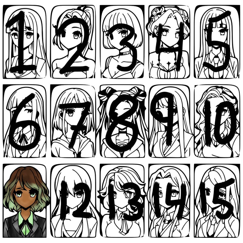 girls that look diffrent anime