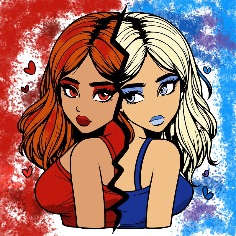 realistic girl split