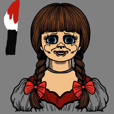 annabelle creepy doll adult