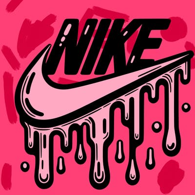 dripping nike logo