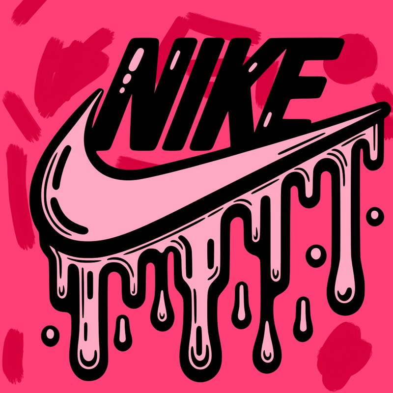 dripping nike logo