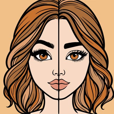 realistic girl split half